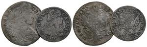 Carlo VI. 1707-1740 - Lot 2 Stück; 20 und ... 