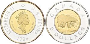 Elisabeth II. seit 1952 - 2 Dollars 1996 ... 
