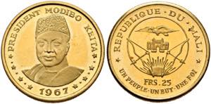 MALI - 20 Francs 1967, Keita (7,2 g ... 