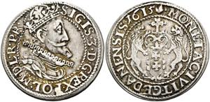 Sigismund III. 1587-1632 - Ort 1615 Danzig  ... 