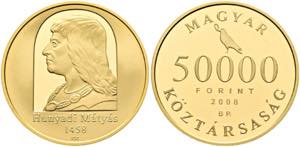 UNGARN - 50 000 Forint (10g) 2008 (986f).Auf ... 