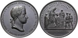 Ferdinand I. 1835-1848 - AE-Medaille (52mm) ... 
