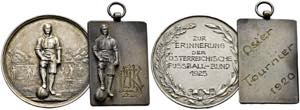 SPORT - Lot 2 Stück; AR-Medaille 1925 auf ... 