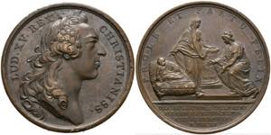 Ludwig XV. 1715-1774 - AE-Medaille (42mm) ... 