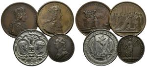 Lot - Lot 5 Stück; Ludwig XV. AE-Medaille ... 