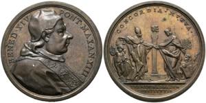 Benedikt XIV. 1740-1758 - AE-Medaille 1753 ... 