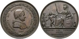 Gregor XVI. 1831-1846 - AE-Medaille (52mm) ... 