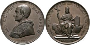 Leo XIII. 1878-1903 - AE-Medaille (44mm) ... 