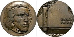 Chopin,Fryderyk 1810-1849 - AE-Medaille ... 