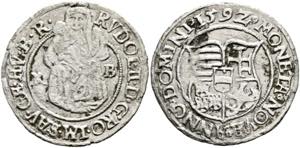 Rudolf II. 1576-1612 - Breitgroschen 1592 KB ... 
