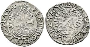 Ferdinand III. 1637-1657 - 3 Kreuzer ... 