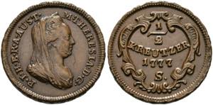 Maria Theresia 1740-1780 - 1/2 Kreuzer 1777 ... 