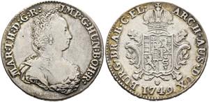 Maria Theresia 1740-1780 - 1/2 Ducaton 1749 ... 