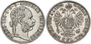 Franz Joseph 1848-1916 - Doppelgulden 1874 ... 