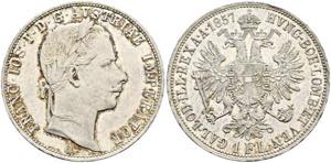 Franz Joseph 1848-1916 - Gulden 1857 A Wien ... 