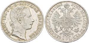 Franz Joseph 1848-1916 - Gulden 1863 A Wien ... 