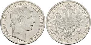 Franz Joseph 1848-1916 - Gulden 1865 A Wien ... 