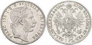 Franz Joseph 1848-1916 - Gulden 1866 A Wien ... 
