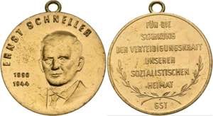 DDR -  Ernst Schneller-Medaille in Gold der ... 