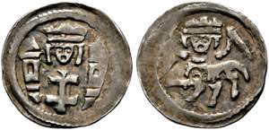UNGARN - Bela IV. 1235-1270 - Denar (0,62g) ... 