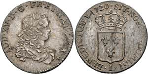 FRANKREICH - Ludwig XV. 1715-1774 - 1/3 Ecu ... 