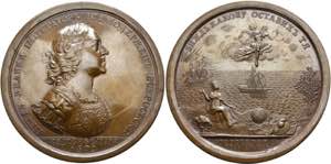 RUSSLAND - Peter I. 1682-1725 - AE-Medaille ... 