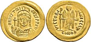 BYZANZ - Iustinianus I. (527-565) - Solidus ... 