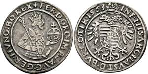 RDR - Ferdinand I. 1521-1564 - 10 Kreuzer ... 