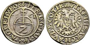 RDR - Ferdinand I. 1521-1564 - 2 Kreuzer ... 