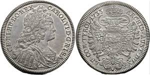 RDR - Karl VI. 1711-1740 - 1/2 Taler 1733 ... 