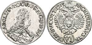 RDR - Karl VI. 1711-1740 - VI Kreuzer 1715 ... 