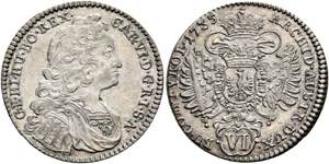 RDR - Karl VI. 1711-1740 - VI Kreuzer 1735 ... 