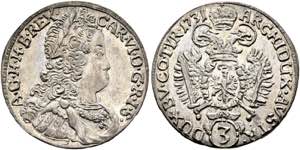 RDR - Karl VI. 1711-1740 - 3 Kreuzer ... 