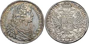 RDR - Karl VI. 1711-1740 - Taler 1728 Prag ... 
