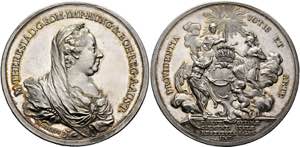 RDR - Maria Theresia 1740-1780 - AR-Medaille ... 