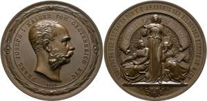 Franz Joseph 1848-1916 - AE-Medaillen (60mm) ... 