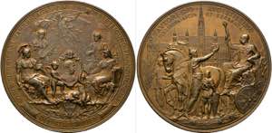 Franz Joseph 1848-1916 - AE-Medaille (62mm) ... 