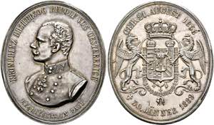 Franz Joseph 1848-1916 - Ovale AR-Medaille ... 