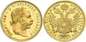 Franz Joseph 1848-1916 - Dukat 1889 Wien ... 