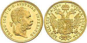 Franz Joseph 1848-1916 - Dukat 1890 Wien ... 