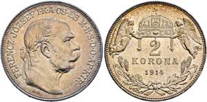 Franz Joseph 1848-1916 - 2 Korona 1914 KB ... 