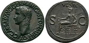 Caligula (37-41) - As (10,91 g), Roma, 37-38 ... 
