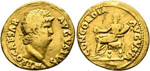 Nero (54-68) - Aureus (7,03 g), Roma, 64-65 ... 