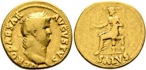 Nero (54-68) - Aureus (7,10 g), Roma, 65-66 ... 