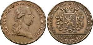 Leopold II. 1790-1792 - AE-Jeton (34mm) 1791 ... 