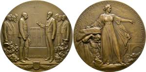 Franz Joseph 1848-1916 - AE-Medaille (91mm) ... 