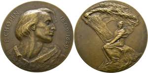 CHOPIN, Frederic 1810-1849 - AE-Medaille ... 