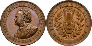 SCHUBERT, Franz 1797-1828 - AE-Medaille ... 