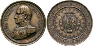 Brügge - AE-Medaille (60mm) 1856 von F. ... 