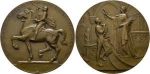 Brüssel - AE-Medaille (70mm) 1910 von G. ... 